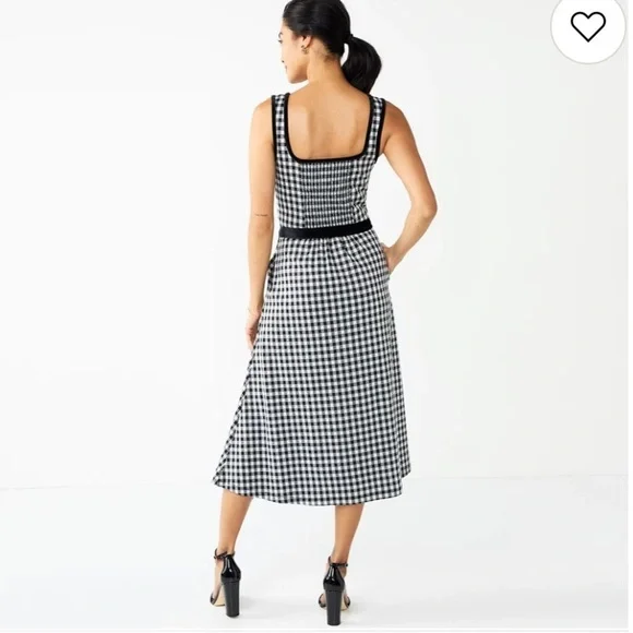 Draper James RSVP Gingham Dress Medium Sleeveless, Southern Charm Check Print - Picture 3 of 10